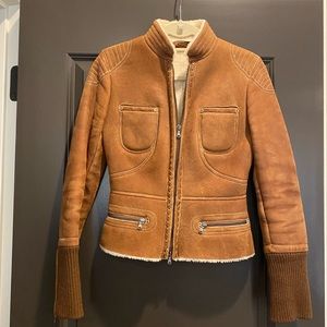 Tod’s shearling biker jacket